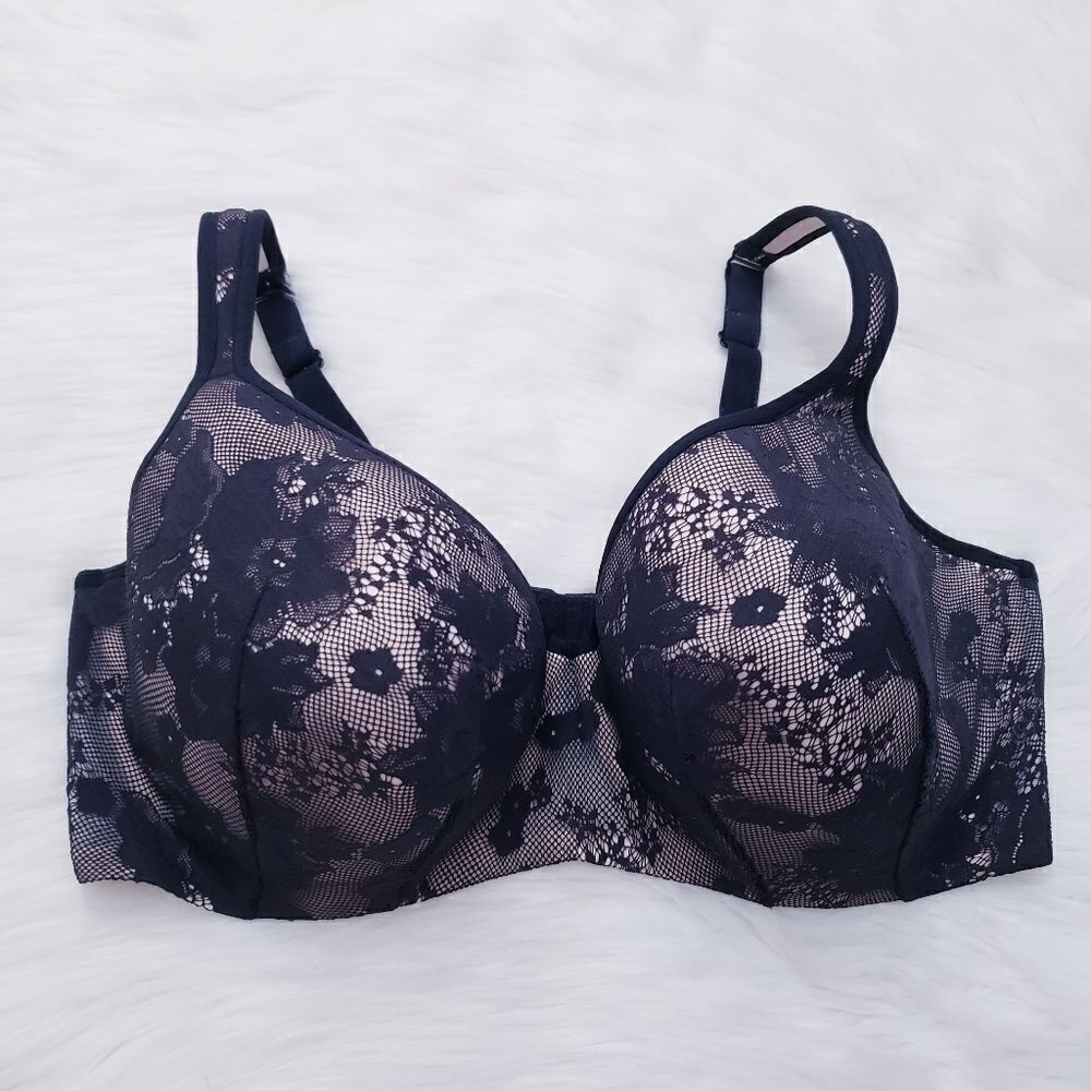 Cacique Black Lace Balconette Bra 44DDD